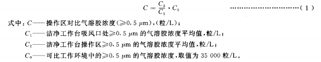 操作區(qū)氣溶膠濃度計算